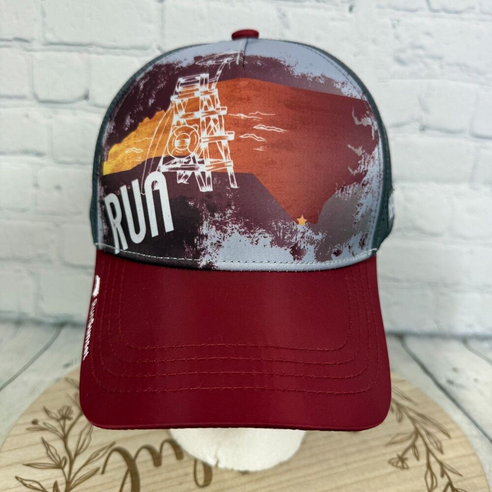 BAM Run Sunset Beach North Carolina Adjustable Runner Hat Cap Surf Hiking
